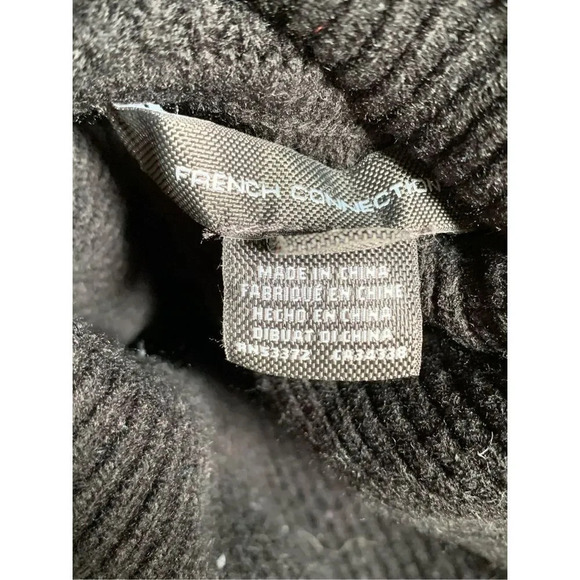 French Connection Women's Black Abel Wool Sleeveless Knit Sweater Vest - Picture 8 of 10